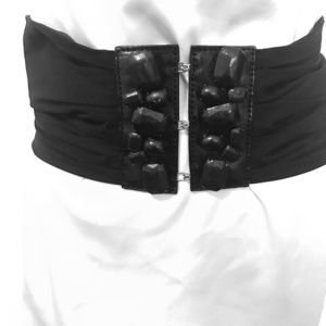Embellished black soft Belt